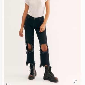 Free People Maggie Mid-Rise Straight-Leg Jeans NWT